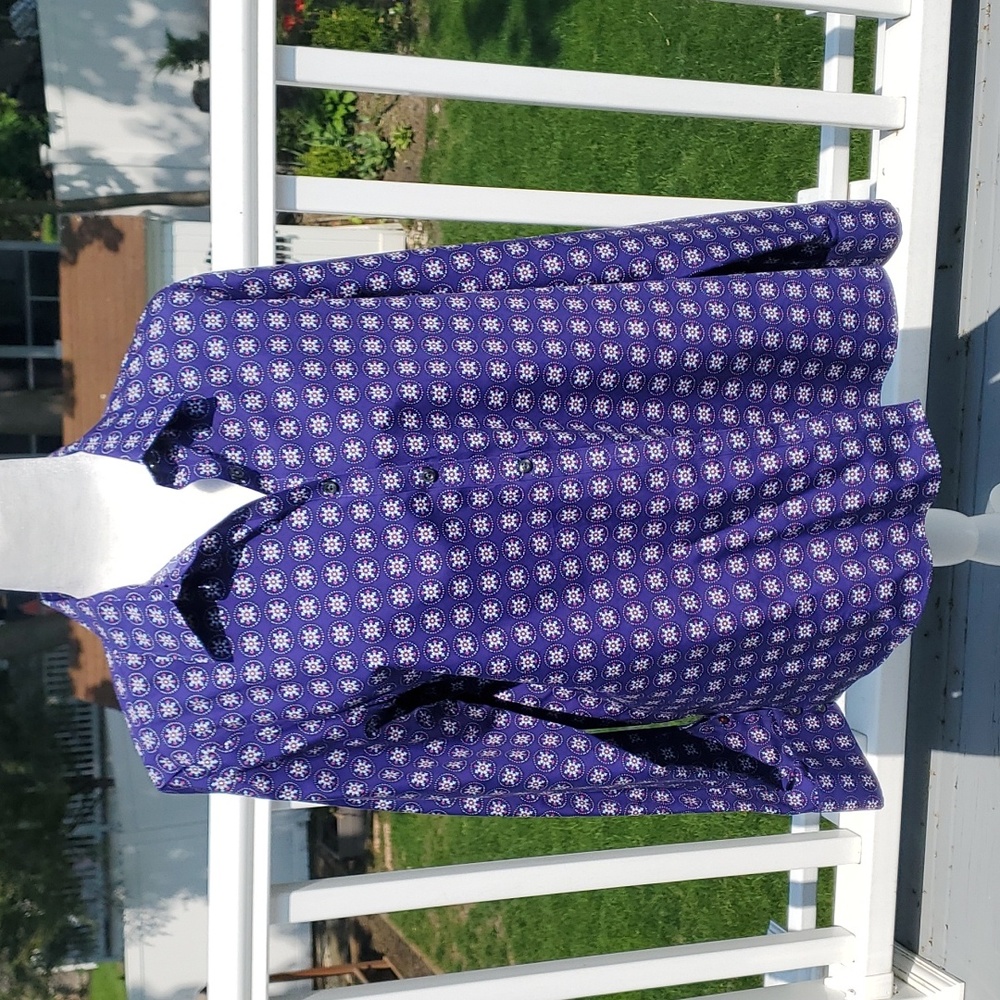 Black Friday Sale: Lands' End Long Sleeve Shirt with Geometric Pattern, NWOT, 16